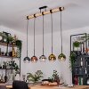 Koyoto Lampadario a sospensione, Lampada a sfera, Lampada a sospensione Écru, Nero, 5-Luci