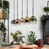 Koyoto Lampadario a sospensione, Lampada a sfera, Lampada a sospensione Écru, Nero, 5-Luci