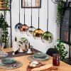 Koyoto Lampadario a sospensione, Lampada a sfera, Lampada a sospensione Écru, Nero, 5-Luci