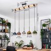 Koyoto Lampadario a sospensione, Lampada a sfera, Lampada a sospensione Écru, Nero, 5-Luci