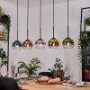 Koyoto Lampadario a sospensione, Lampada a sfera, Lampada a sospensione Écru, Nero, 5-Luci
