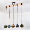 Koyoto Lampadario a sospensione, Lampada a sfera, Lampada a sospensione Écru, Nero, 5-Luci