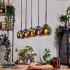 Koyoto Lampadario a sospensione, Lampada a sfera, Lampada a sospensione Écru, Nero, 5-Luci