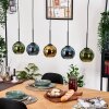 Koyoto Lampadario a sospensione, Lampada a sfera, Lampada a sospensione Écru, Nero, 5-Luci