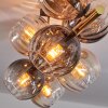 Koyoto Plafoniera, Lampada a sfera Oro, Nero, 8-Luci