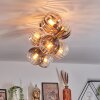 Koyoto Plafoniera, Lampada a sfera Oro, Nero, 8-Luci