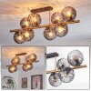 Koyoto Plafoniera, Lampada a sfera Oro, Nero, 8-Luci