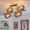 Koyoto Plafoniera, Lampada a sfera Oro, Nero, 8-Luci