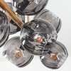Koyoto Plafoniera, Lampada a sfera Oro, Nero, 8-Luci