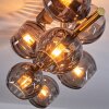 Koyoto Plafoniera, Lampada a sfera Oro, Nero, 8-Luci