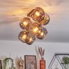 Koyoto Plafoniera, Lampada a sfera Oro, Nero, 8-Luci