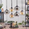 Koyoto Lampadario a sospensione, Lampada a sfera, Lampada a sospensione Ambrato, Chiaro, Grigio fumo, 6-Luci