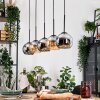 Koyoto Lampadario a sospensione, Lampada a sfera, Lampada a sospensione Écru, Nero, 5-Luci