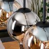 Koyoto Lampadario a sospensione, Lampada a sfera, Lampada a sospensione Écru, Nero, 5-Luci