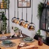 Koyoto Lampadario a sospensione, Lampada a sfera, Lampada a sospensione Écru, Nero, 5-Luci