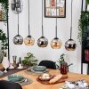 Koyoto Lampadario a sospensione, Lampada a sfera, Lampada a sospensione Écru, Nero, 5-Luci