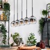 Koyoto Lampadario a sospensione, Lampada a sfera, Lampada a sospensione Écru, Nero, 5-Luci