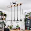 Koyoto Lampadario a sospensione, Lampada a sfera, Lampada a sospensione Écru, Nero, 5-Luci
