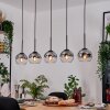 Koyoto Lampadario a sospensione, Lampada a sfera, Lampada a sospensione Écru, Nero, 5-Luci