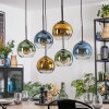 Koyoto Lampadario a sospensione, Lampada a sfera, Lampada a sospensione Blu, Oro, Verde, Chiaro, 6-Luci