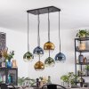 Koyoto Lampadario a sospensione, Lampada a sfera, Lampada a sospensione Blu, Oro, Verde, Chiaro, 6-Luci