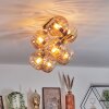 Koyoto Plafoniera, Lampada a sfera Oro, Nero, 8-Luci