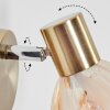 Saire Applique, Faretto da parete Cromo, Ottone, 1-Luce