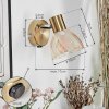 Saire Applique, Faretto da parete Cromo, Ottone, 1-Luce