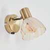 Saire Applique, Faretto da parete Cromo, Ottone, 1-Luce