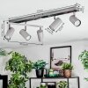 Javel Plafoniera, Faretto da soffitto Cromo, Grigio, Nero, 5-Luci