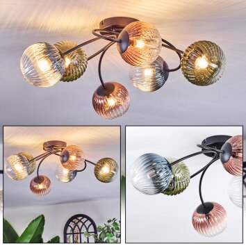 Chehalis Plafoniera, Lampada a sfera 58 cm Blu, Verde, Chiaro, Ramato, 6-Luci Chehalis Plafoniera, Lampada a sfera 58 cm Blu, Verde, Chiaro, Ramato, 6-Luci