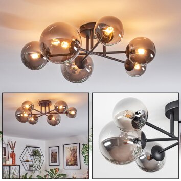 Chehalis Plafoniera, Lampada a sfera 20 cm Grigio fumo, 6-Luci