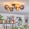 Chehalis Plafoniera, Lampada a sfera 62 cm Ambrato, Grigio fumo, 6-Luci