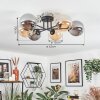 Chehalis Plafoniera, Lampada a sfera 62 cm Ambrato, Grigio fumo, 6-Luci