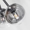 Chehalis Plafoniera, Lampada a sfera 18 cm Chiaro, Grigio fumo, 6-Luci