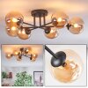 Chehalis Plafoniera, Lampada a sfera 18 cm Ambrato, 6-Luci