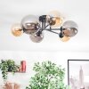Chehalis Plafoniera, Lampada a sfera 20 cm Ambrato, Grigio fumo, 6-Luci