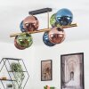 Gastor Plafoniera, Lampada a sfera Oro, Nero, 8-Luci