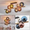 Gastor Plafoniera, Lampada a sfera Oro, Nero, 8-Luci