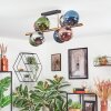 Gastor Plafoniera, Lampada a sfera Oro, Nero, 8-Luci
