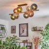 Gastor Plafoniera, Lampada a sfera Oro, Nero, 8-Luci
