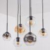 Koyoto Lampadario a sospensione, Lampada a sfera, Lampada a sospensione Ambrato, Chiaro, Grigio fumo, 6-Luci