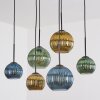 Koyoto Lampadario a sospensione, Lampada a sfera, Lampada a sospensione Blu, Oro, Verde, 6-Luci