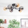 Chehalis Plafoniera, Lampada a sfera 55 cm Ambrato, Grigio fumo, 6-Luci