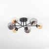 Chehalis Plafoniera, Lampada a sfera 55 cm Ambrato, Grigio fumo, 6-Luci