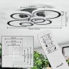 Ronak Plafoniera LED Nero, 1-Luce, Telecomando