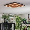 Meron Plafoniera LED Aspetto del legno, Nero, 1-Luce