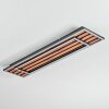 Meron Plafoniera LED Aspetto del legno, Nero, 1-Luce