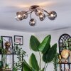 Chehalis Plafoniera, Lampada a sfera 58 cm Chiaro, Grigio fumo, 6-Luci