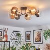Chehalis Plafoniera, Lampada a sfera 60 cm Ambrato, Chiaro, Grigio fumo, 6-Luci